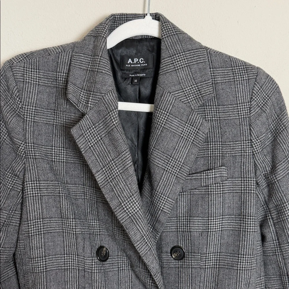 APC Wool Double Breasted Blazer Business Casual Size 36 US 2/4
